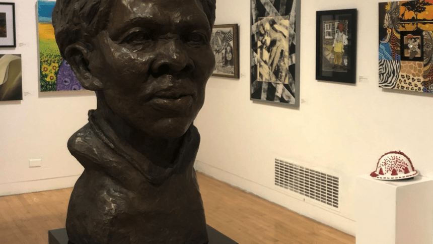 installation view of the Art of the African Diaspora at Richmond Art Center