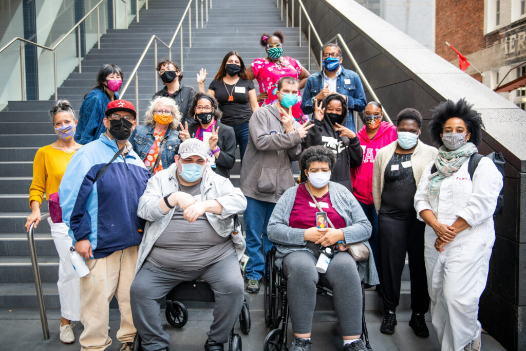 Large group of NIAD artists and Staff out side of SFMOMA